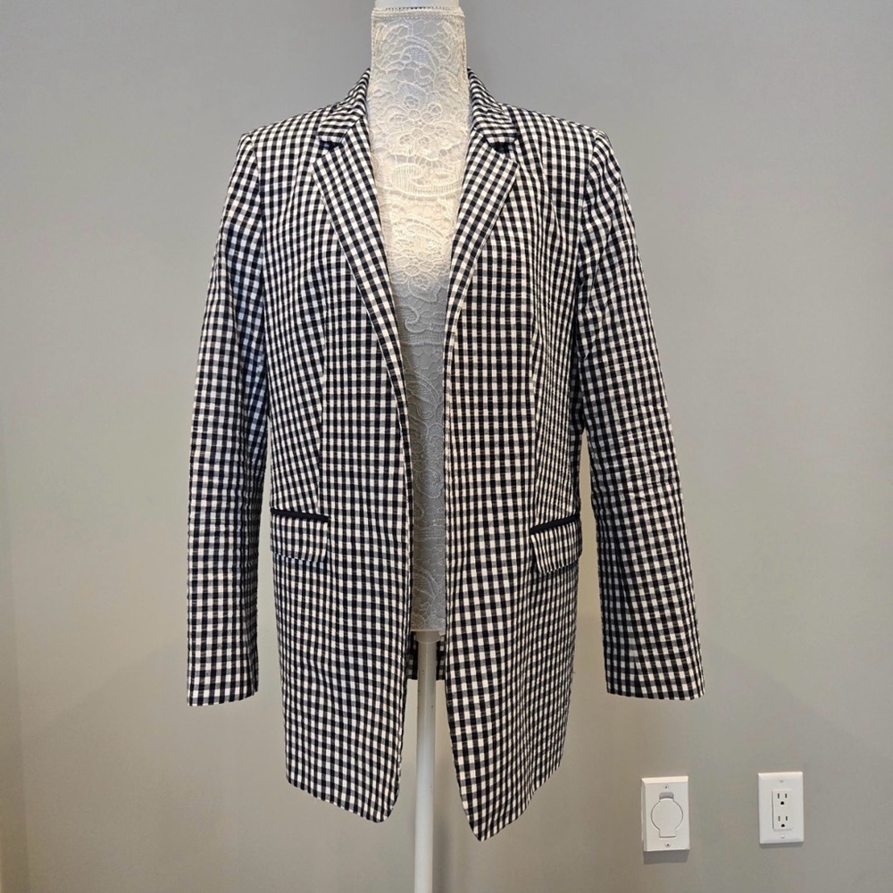 Tommy Hilfiger Black and White Gingham Blazer